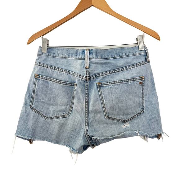 Madewell Womens Cut Off Denim Shorts Frayed Hem Blue Size 25 - Picture 2 of 10